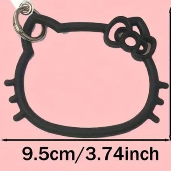 Hello Kitty Sanrio Black Or PINK Key Chain & Phone Charm NEW - Picture 5 of 8